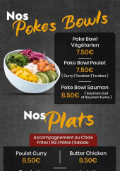 Menu VaaV - Les plats et poke bowl