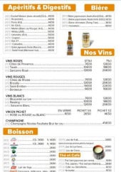 Menu Espace Sushi - Les Boissons