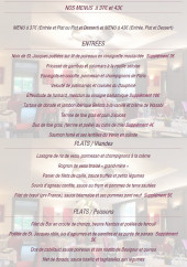 Menu Le Maupertu - Les menus 37€ et 45€