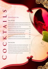 Menu Taj Mahal - Cocktails