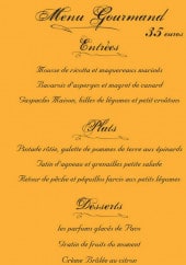 Menu La Ferme d'Argenteuil - Le menu gourmand