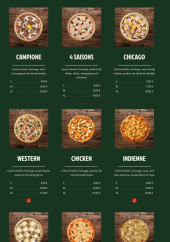 Menu Le Maestro - Les pizzas page 2