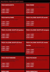 Menu MP  pizza - Les pizzas tomate