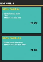 Menu Olivier Pizza - Les menus