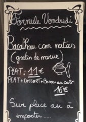 Menu Paradinha - l'extrait du menu de la semaine