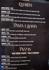 Menu L'antica - Les entrées, pates, ...