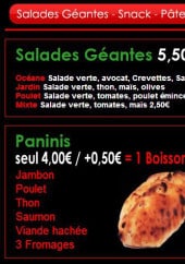 Menu Pizza Europe - Les salades, paninis et pâtes 