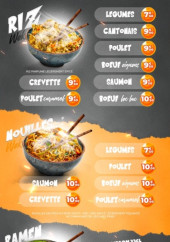 Menu DBZ Sushi - Riz, nouilles et ramen