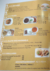 Menu Chez Tanty - La carte