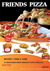 Menu Friends Pizza - Carte et menu Friends Pizza  Sarcelles