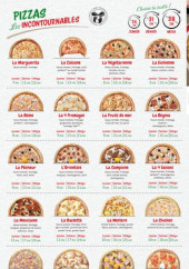 Menu Pizza Time - Les pizzas incontournables