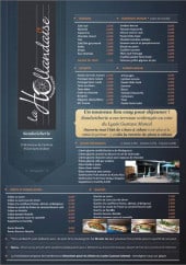 Menu La Hollandaise - Boissons, sandwiches, desserts,...