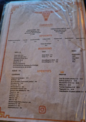 Menu Mangal - Les desserts, boissons, ...