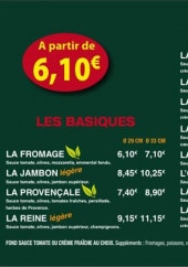 Menu Le Kiosque à Pizzas - Les pizzas