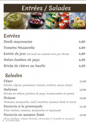 Menu Le lutetia - Les entrées, salades
