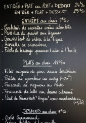 Menu Le Pitch and Putt - Les formules