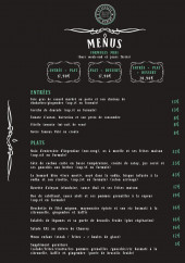 Menu La cuisine du marché - Menus, entrées et plats