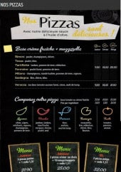 Menu Presto pizza - les pizzas à base crème 