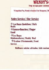 Menu Wendy's Cuisine - prestations