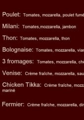 Menu Diffa Pizza - Les paninis