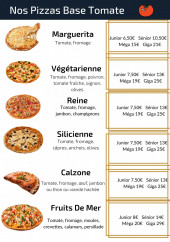 Menu Groslay Pizza - Les pizza base tomate