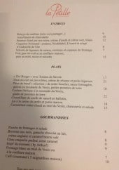 Menu La Pétille - Entrées, plats et gourmandises