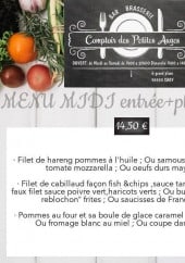 Menu Le comptoir des petites auges - Exemple de menu