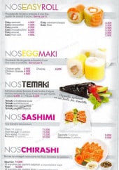 Menu Sushi Tori - Les eggs maki, easyroll, temaki  sashimi et chirashi