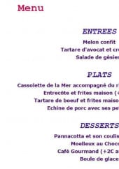 Menu Restaurant Le One Up - Exemple de menu du jour
