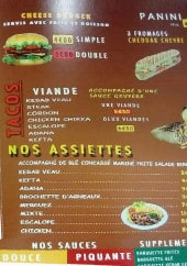 Menu Toque et turc - Burgers, paninis et assiettes