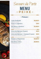 Menu Saveurs du Porto - Les poissons