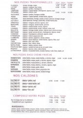 Menu Le Delice - Les pizzas traditionnelles 