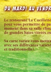 Menu Restaurant  La Cueillette - Les informations supplementaires