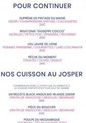 Menu Culinaire Bazaar - Les plats