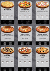 Menu Pizza king - Les pizzas