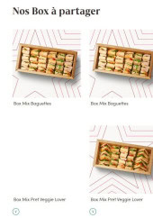 Menu Pret A Manger - Box à partager