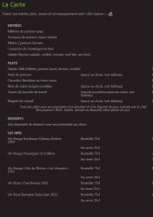 Menu Jam Tribu - Entrées, plats, desserts et vins 