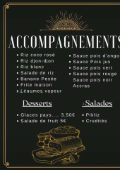 Menu Claudette - Les accompagnements, salades, ...