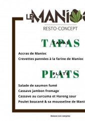 Menu Le Manioc - Tapas et plats