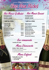 Menu Chez Man Michel - Les menus