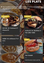 Menu Les frères de la côte - Les plats