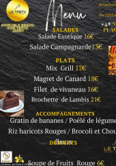 Menu Le Tasty - Exemple de menu