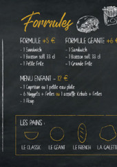 Menu My kebab - Formules, salades et plus