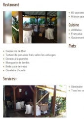 Menu O Jardin D'Sens - Informations sur les menus