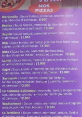 Menu West Indies Pizza - Les pizzas