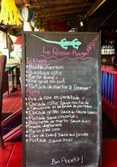Menu La Table du Poisson Rouge - Les entrées, plats
