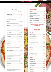 Menu Pizza King - Les pizzas