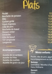 Menu Carib Grill - Les plats suite