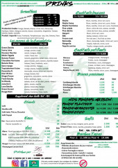 Menu Casa Datcha - Smoothies, cocktails, bières,...