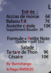 Menu Le Piano Rouge - Les entrées, salades, plats et desserts